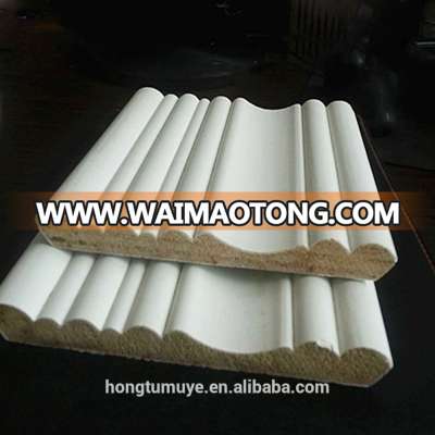 Decorative White Primed Wood Finger Joint Casing Moulding