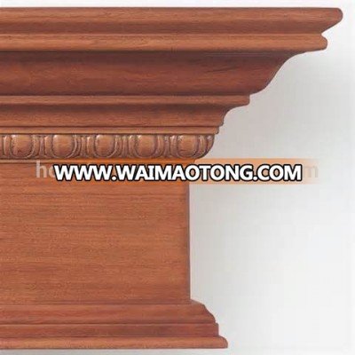 High quality of wrapping natural wood veneer moulding decorative wood cornice