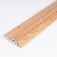 Fireproof Waterproof Wood Grain Pvc Skirting Boards For Home Decoration